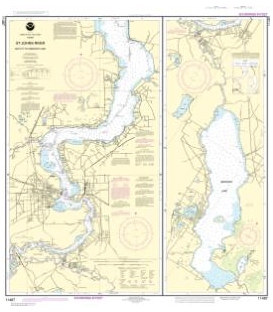 NOAA Chart 11487 St. Johns River Racy Point to Crescent Lake