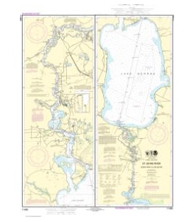 NOAA Chart 11495 St. Johns River Dunns: Creek to Lake Dexter