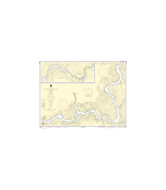 NOAA Chart 18551 Franklin D. Roosevelt Lake - Southern Part