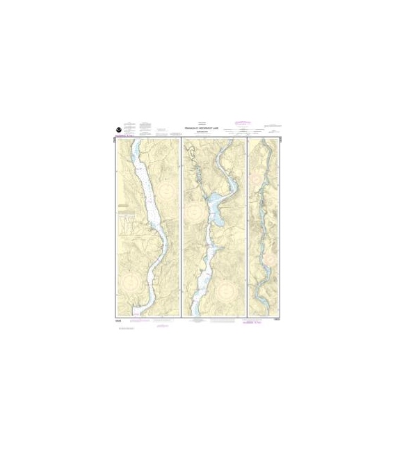 NOAA Chart 18553 Franklin D. Roosevelt Lake - Northern Part