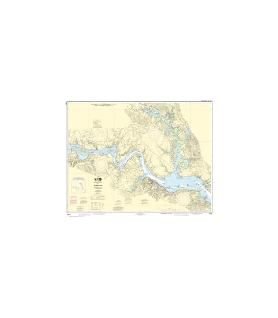 NOAA Chart 12251 James River Jamestown Island to Jordan Point