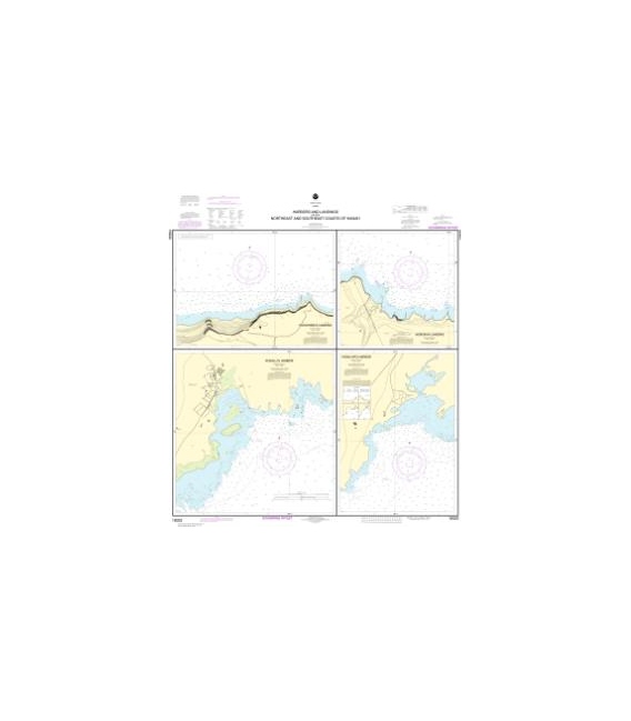 NOAA Chart 19322 Harbors and Landings on the Northeast and Southeast Coasts of Hawai&lsquo - i - Punalu&lsquo - u Harbor - Honu&