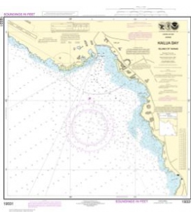 NOAA Chart 19331 Kailua Bay Island of Hawaii