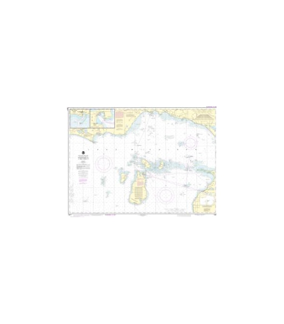 NOAA Chart 14911 Waugoshance Point to Seul Choix Point, including Beaver Island Group - Port Inland - Beaver Harbor