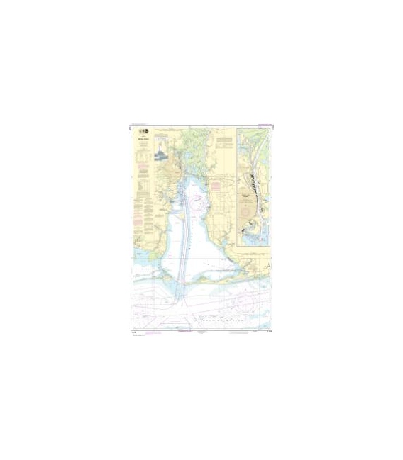 NOAA Chart 11376 Mobile Bay Mobile Ship Channel-Northern End