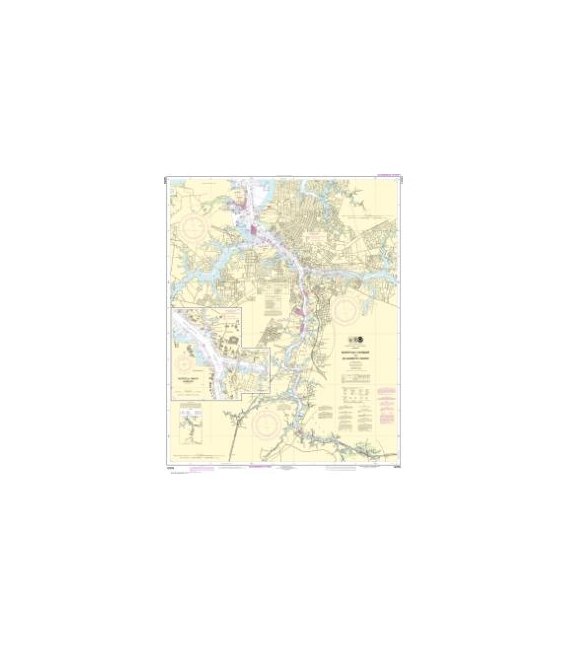 NOAA Chart 12253 Norfolk Harbor and Elizabeth River