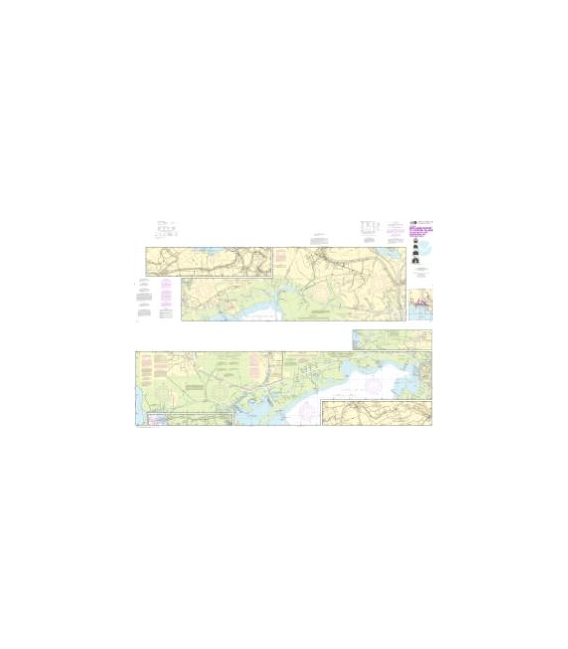 NOAA Chart 11350 Intracoastal Waterway Wax Lake Outlet to Forked Island including Bayou Teche, Vermilion River, and Freshwater B
