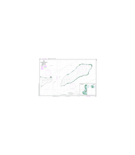 British Admiralty Australian Nautical Chart AUS614 Diamond Passage, Diamond Islet, Turtle Islet                                 