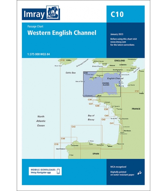 Imray Chart C10 Western English Channel Passage Chart