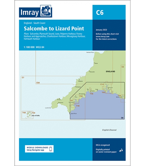 Imray Chart C6 Salcombe to Lizard Point