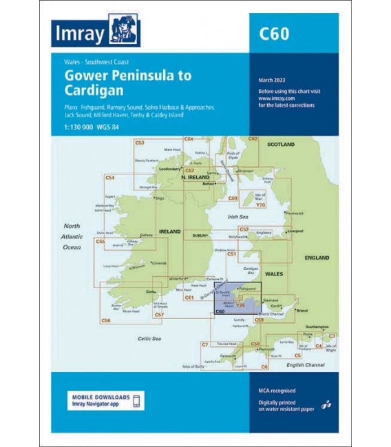 Imray Chart C60 Gower Peninsula to Cardigan