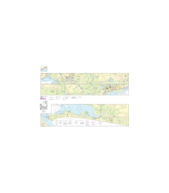 NOAA Chart 11331 Intracoastal Waterway Ellender to Galveston Bay