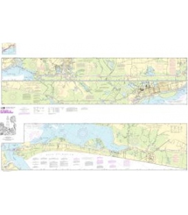 NOAA Chart 11331 Intracoastal Waterway Ellender to Galveston Bay
