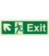4361 Exit + Running man symbol + arrow diagonally up left