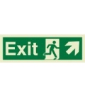 4362 Exit + Running man symbol + arrow diagonally up right