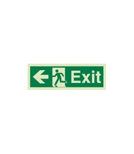 4367 Exit + Running man symbol + arrow left 