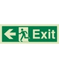 4367 Exit + Running man symbol + arrow left