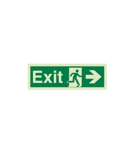 4363 Exit + Running man symbol + arrow right 