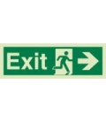 4363 Exit + Running man symbol + arrow right