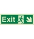 4364 Exit + Running man symbol + arrow diagonally down right