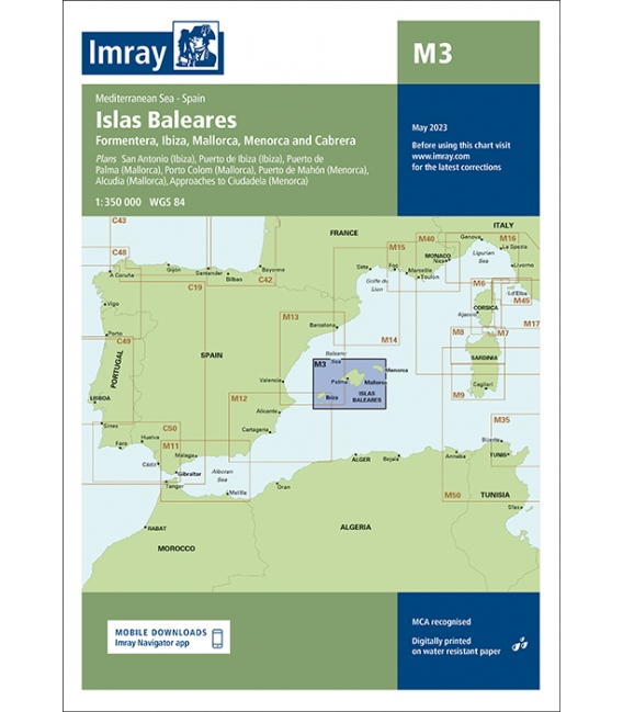 Imray Chart M03: Islas Baleares, 2023 Edition