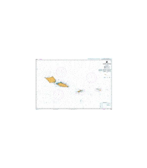 British Admiralty Western Samoan Nautical Chart WS111 Samoa Islands                                                             
