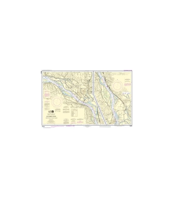 NOAA Chart 18524 Columbia River Crims Island to Saint Helens