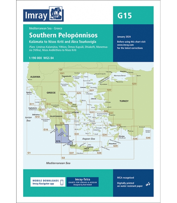 Imray Chart G15: Southern Peloponnisos