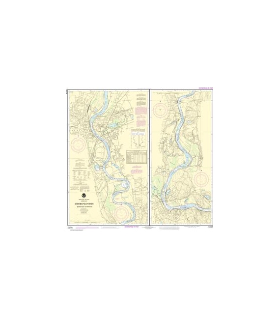 NOAA Chart 12378 Connecticut River Bodkin Rock to Hartford