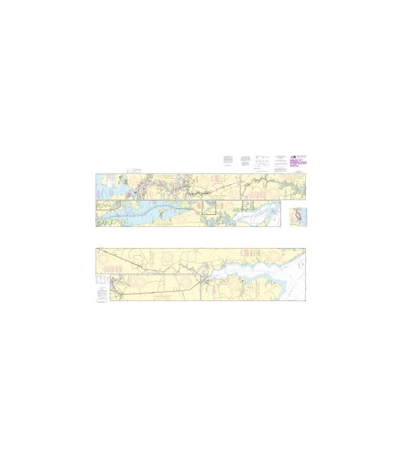 NOAA Chart 12206 Intracoastal Waterway Norfolk to Albemarle Sound via North Landing River or Great Dismal Swamp Canal