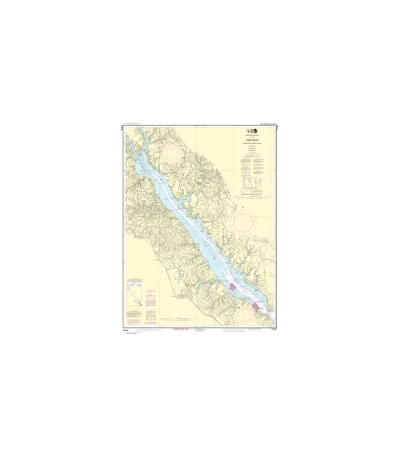 NOAA Chart 12243 York River Yorktown to West Point