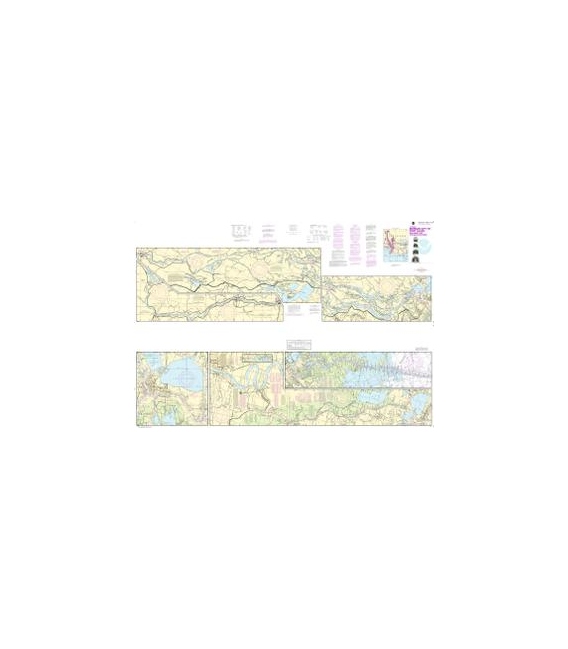 NOAA Chart 11354 Intracoastal Waterway Morgan City to Port Allen, including the Atchafalaya River