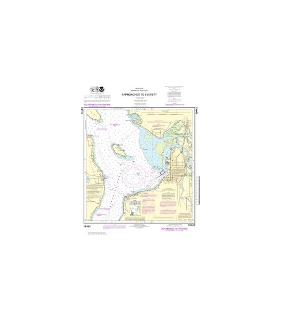 NOAA Chart 18443 Approaches to Everett