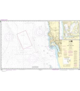 NOAA Chart 18765 Approaches to San Diego Bay - Mission Bay