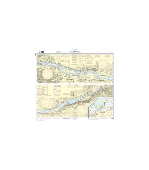 NOAA Chart 18531 Columbia River Vancouver to Bonneville - Bonneville Dam