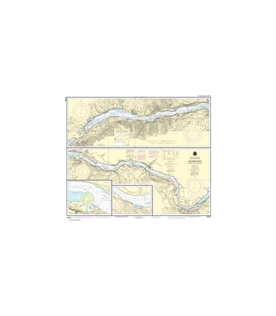 NOAA Chart 18532 Columbia River Bonneville To The Dalles - The Dalles - Hood River