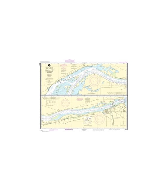 NOAA Chart 18539 Columbia River Blalock Islands to McNary Dam