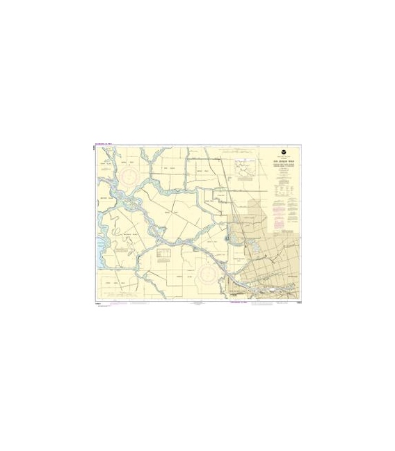 NOAA Chart 18663 San Joaquin River Stockton Deep Water Channel Medford Island to Stockton