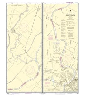NOAA Chart 18664 Sacramento River Sacramento to Fourmile Bend