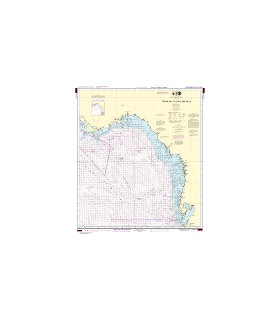 NOAA Chart 1114A Tampa Bay to Cape San Blas (Oil and Gas Leasing Areas)