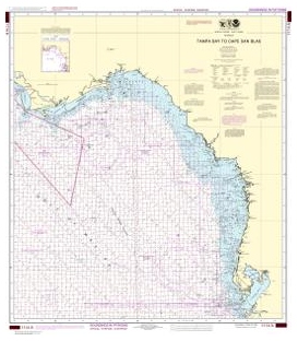 NOAA Chart 1114A Tampa Bay to Cape San Blas (Oil and Gas Leasing Areas)