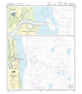 NOAA Chart 11490 Approaches to St. Johns River - St. Johns River Entrance