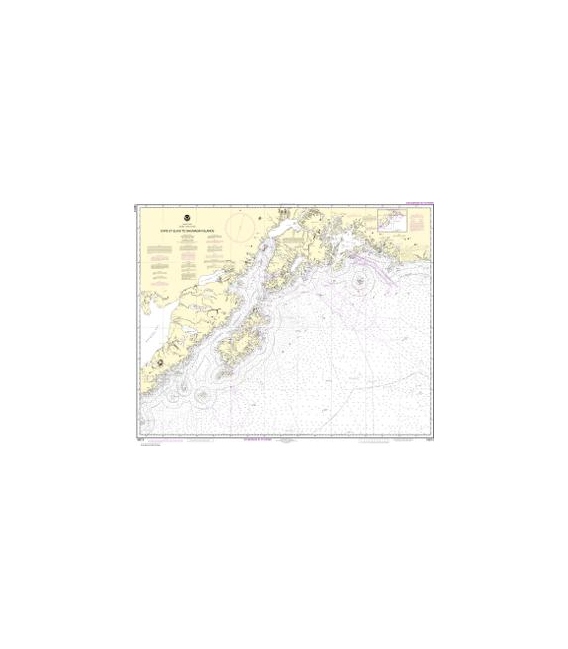 NOAA Chart 16013 Cape St. Elias to Shumagin Islands - Semidi Islands