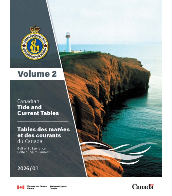 Canadian Tide and Current Tables Volume 2 Gulf of St. Lawrence, 2026 Edition
