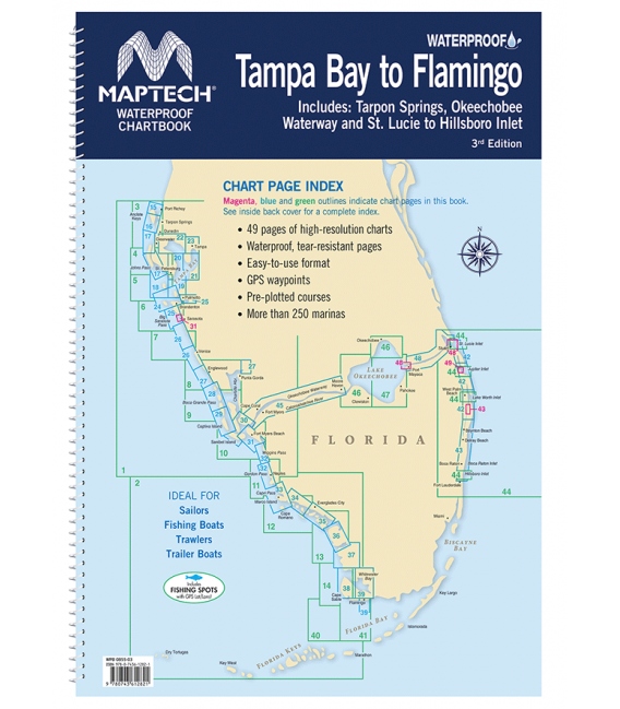 Tampa Bay to Flamingo Waterproof Chartbook (3rd Edition, 2026)