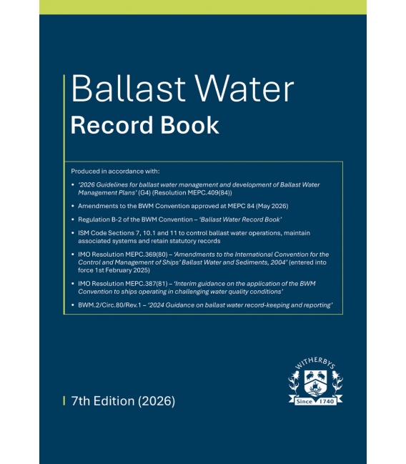 Ballast Water Record Book, 7th Edition, 2026