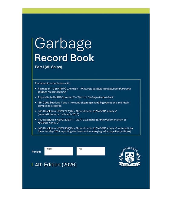 Garbage Record Book, Part I (All Ships) (4th Edition, 2026)