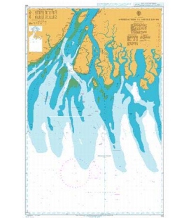 British Admiralty Nautical Chart 123 Approaches to Hugli River