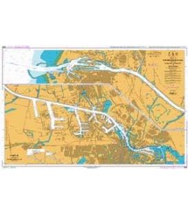 British Admiralty Nautical Chart 124 Noordzeekanaal including Ijmuiden, Zaandam and Amsterdam