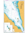 British Admiralty Nautical Chart 143 Jazirat at Ta'ir to Bab el Mandeb